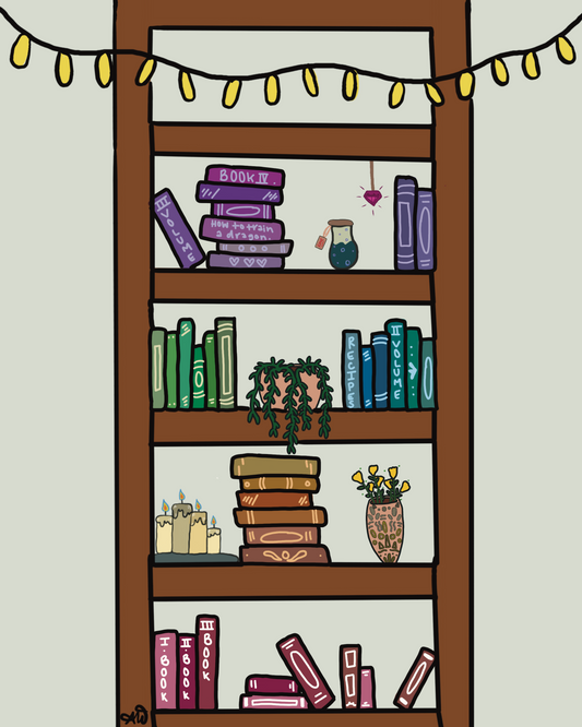 Cozy bookshelf